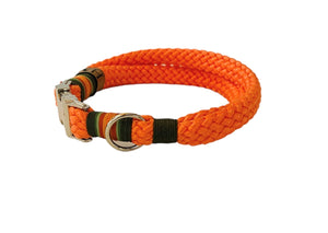 Hundehalsband Seil orange