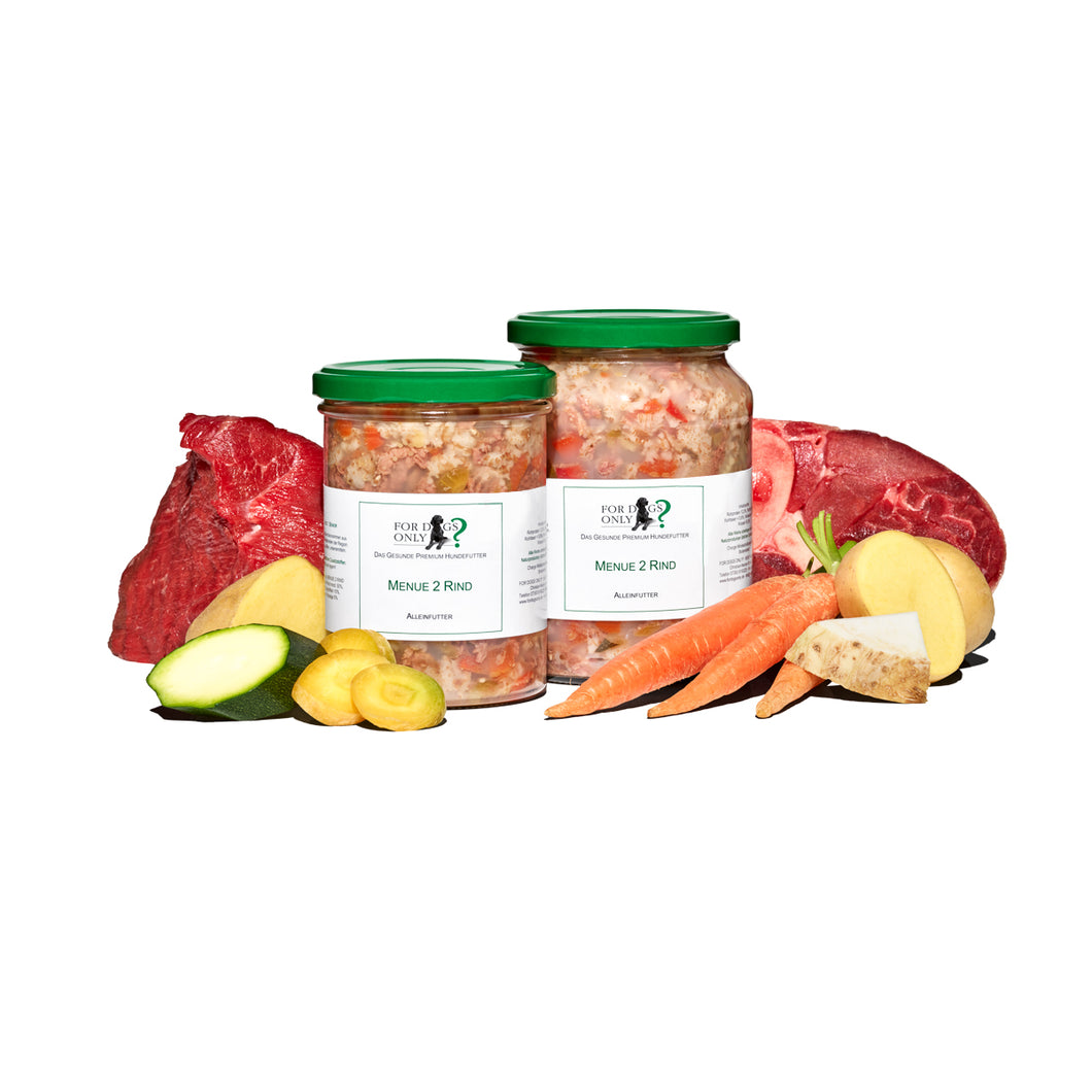 Premium Hundefutter Menü Rind