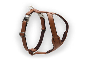 Leder-Hundegeschirr cognac